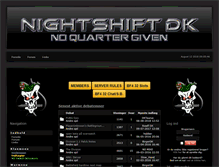 Tablet Screenshot of nightshift.dk